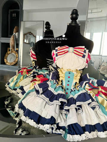 The Little Prince Theater Edition “Repaying Kindness” Off - Shoulder Feather Sequin Mini Dress – Elegant Performance Costume, Birthday Party Outfit, Fashion Mesh Tube Top Dress - Coscosmos