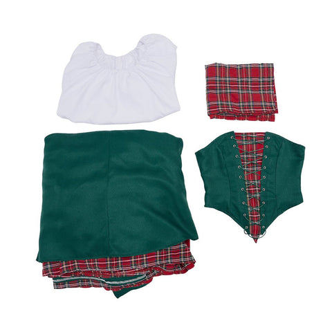 The Nightmare Before Christmas Red and Green Plaid Dress - Coscosmos
