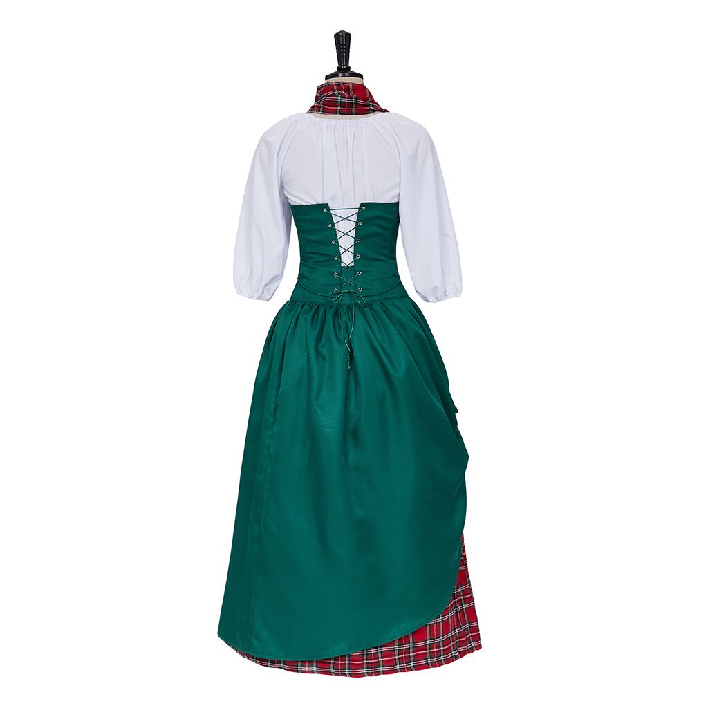 The Nightmare Before Christmas Red and Green Plaid Dress - Coscosmos