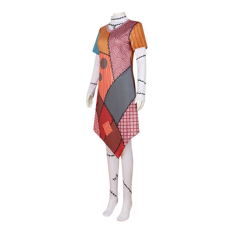 The Nightmare Before Christmas Sally Patchwork Dress | Officially Licensed Costume - Coscosmos