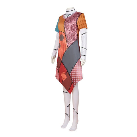 The Nightmare Before Christmas Sally Patchwork Dress | Officially Licensed Costume - Coscosmos