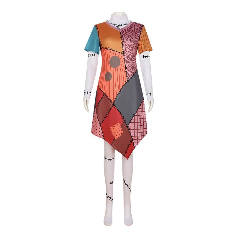 The Nightmare Before Christmas Sally Patchwork Dress | Officially Licensed Costume - Coscosmos
