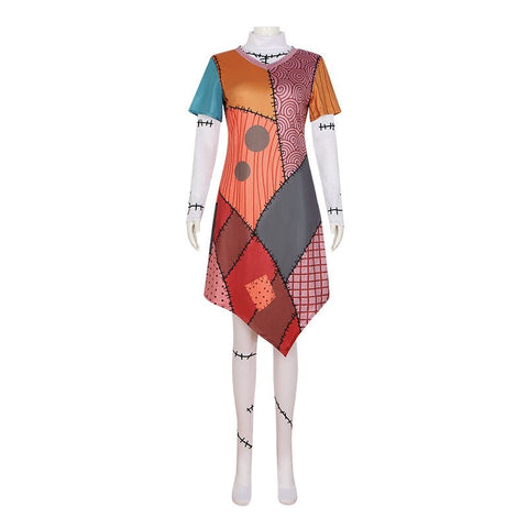 The Nightmare Before Christmas Sally Patchwork Dress | Officially Licensed Costume - Coscosmos