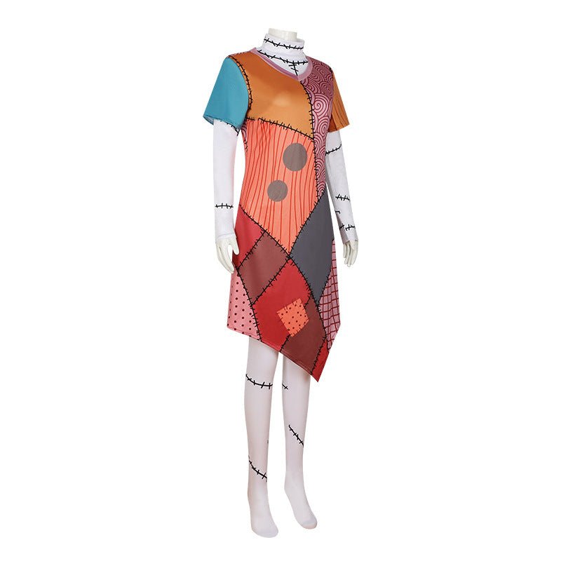 The Nightmare Before Christmas Sally Patchwork Dress | Officially Licensed Costume - Coscosmos