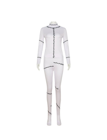 The Nightmare Before Christmas Serises Jack and Sally Cosplay Costume Set - Coscosmos