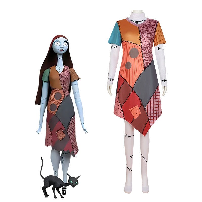 The Nightmare Before Christmas Serises Jack and Sally Cosplay Costume Set - Coscosmos