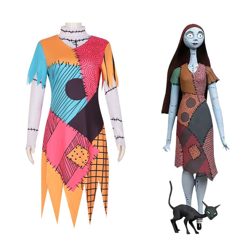 The Nightmare Before Christmas Serises Jack and Sally Cosplay Costume Set - Coscosmos