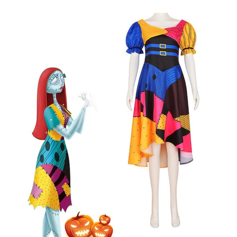 The Nightmare Before Christmas Serises Jack and Sally Cosplay Costume Set - Coscosmos