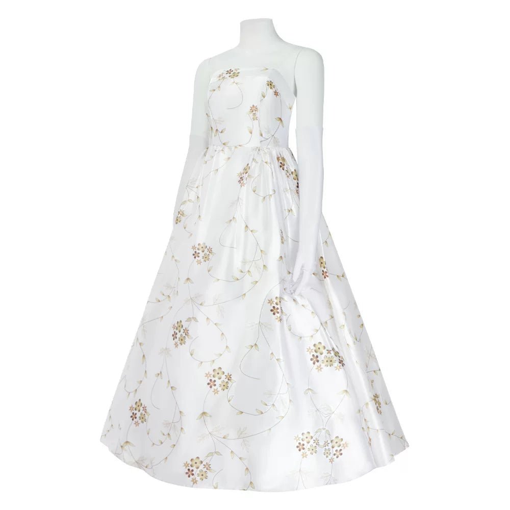 The Princess Diaries Mia Thermopolis White Princess Dress Cosplay Costume – Official Movie - Inspired Role - Play Outfit for Fans - Coscosmos