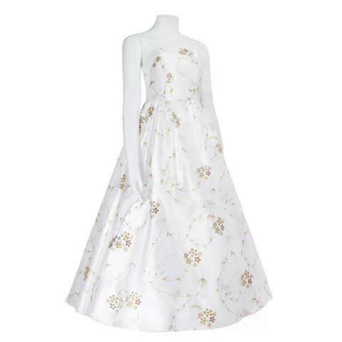 The Princess Diaries Mia Thermopolis White Princess Dress Cosplay Costume – Official Movie - Inspired Role - Play Outfit for Fans - Coscosmos