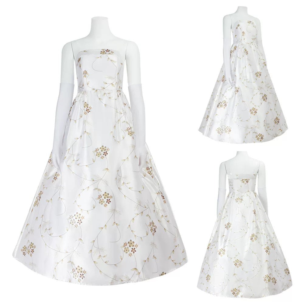 The Princess Diaries Mia Thermopolis White Princess Dress Cosplay Costume – Official Movie - Inspired Role - Play Outfit for Fans - Coscosmos