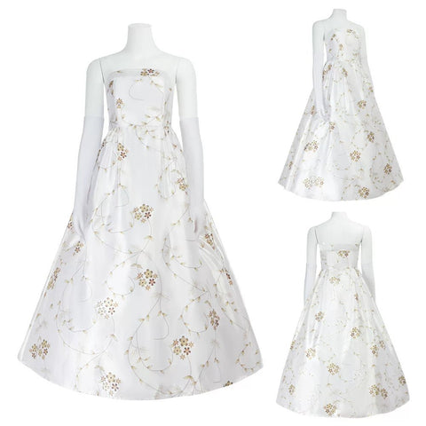 The Princess Diaries Mia Thermopolis White Princess Dress Cosplay Costume – Official Movie - Inspired Role - Play Outfit for Fans - Coscosmos