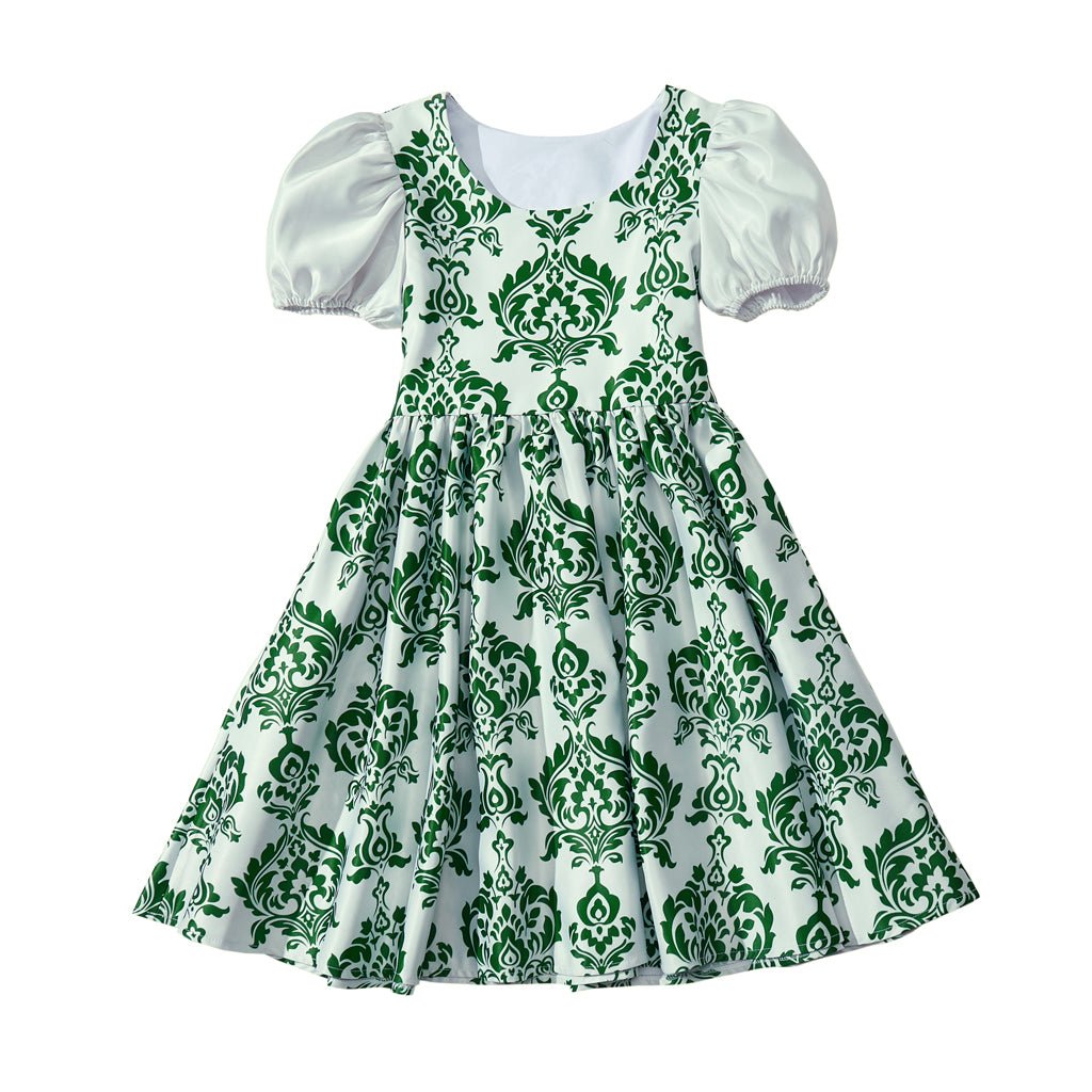 The Sound of Music Maria von Trapp Cosplay Costume Floral Dress for Halloween Carnival Party - Coscosmos
