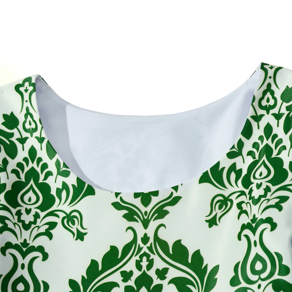 The Sound of Music Maria von Trapp Cosplay Costume Floral Dress for Halloween Carnival Party - Coscosmos