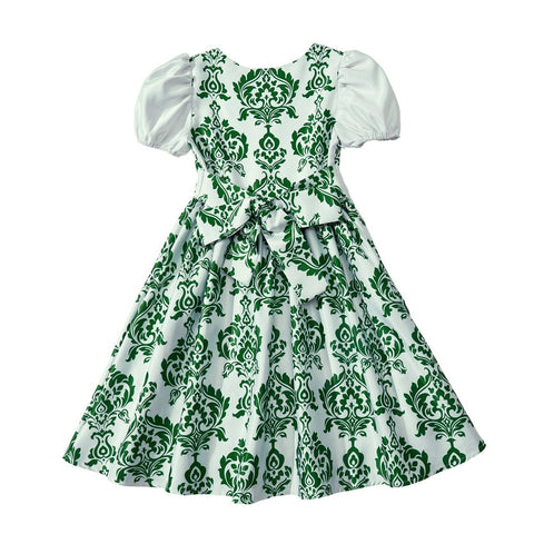 The Sound of Music Maria von Trapp Cosplay Costume Floral Dress for Halloween Carnival Party - Coscosmos