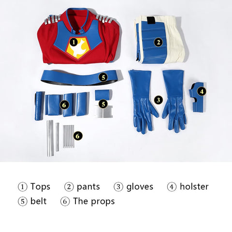 The Suicide Squad & Peacemaker Season 1 Christopher Smith Full Premium Cosplay Set with Helmet & Boots - Official DC Movie Edition - Coscosmos