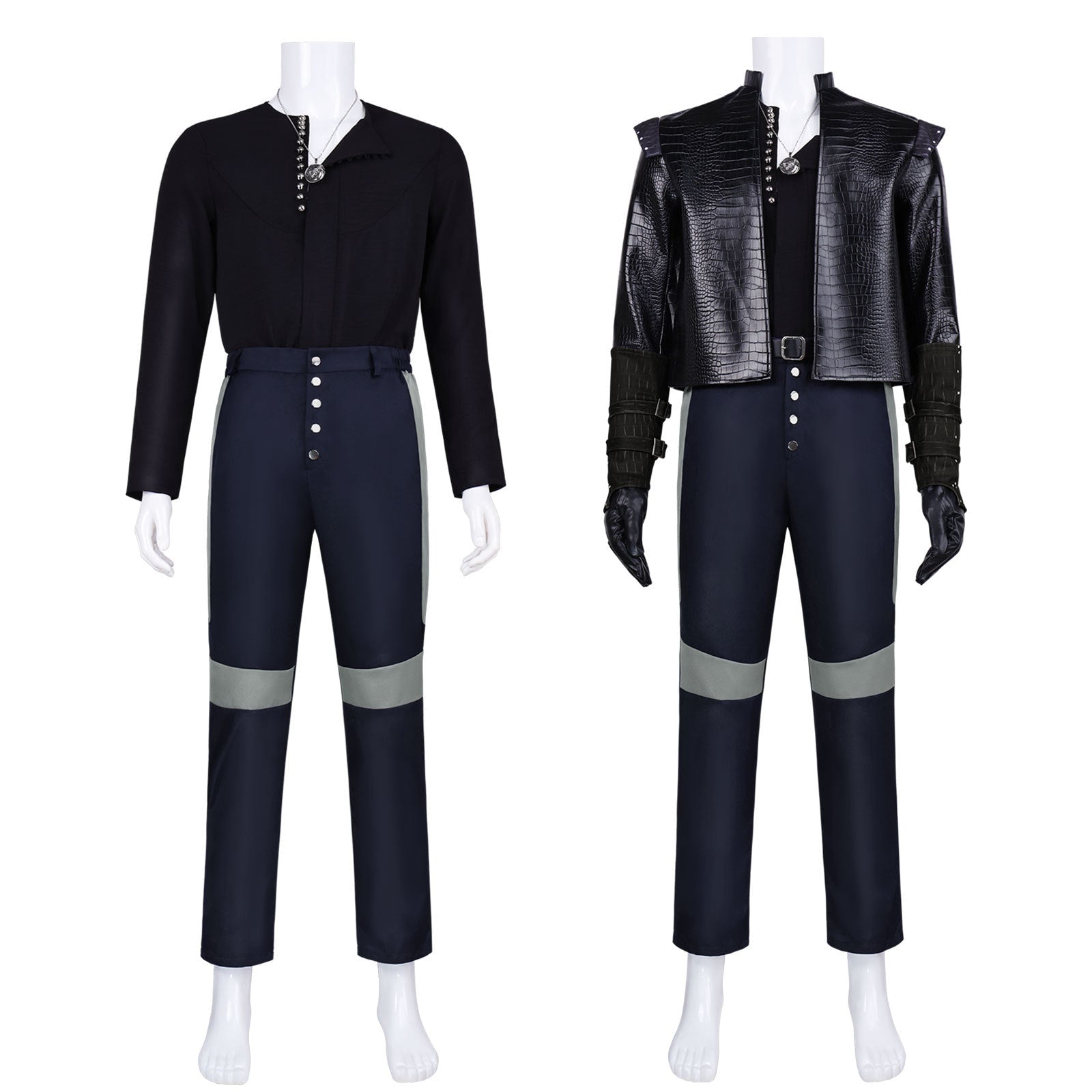 The Witcher 4 Geralt of Rivia Cosplay Outfit White Wolf Medieval Leather Full Suit Halloween - Coscosmos