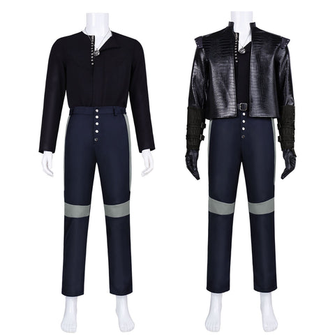 The Witcher 4 Geralt of Rivia Cosplay Outfit White Wolf Medieval Leather Full Suit Halloween - Coscosmos