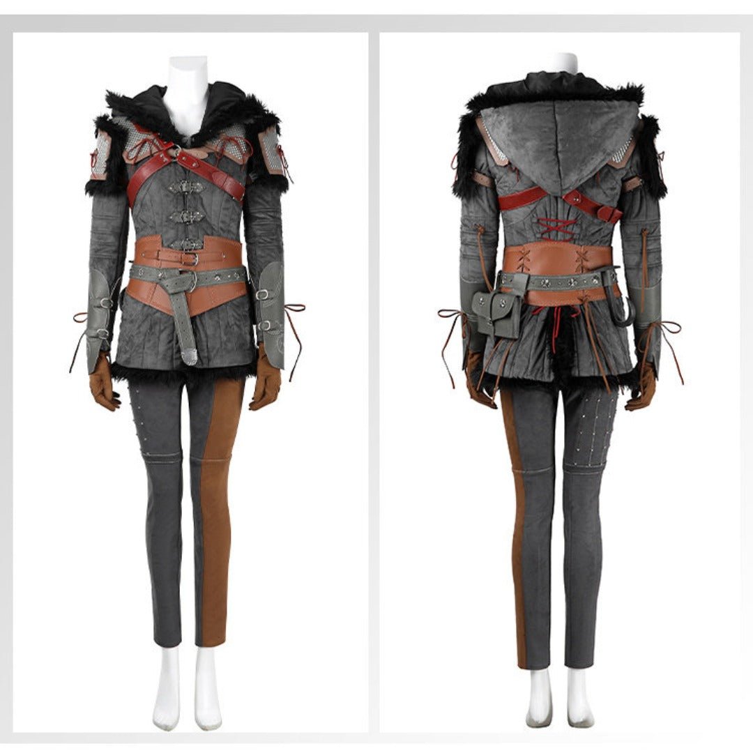 The Witcher IV Ciri Cosplay Costume Full Set With Cloak For Women - Coscosmos