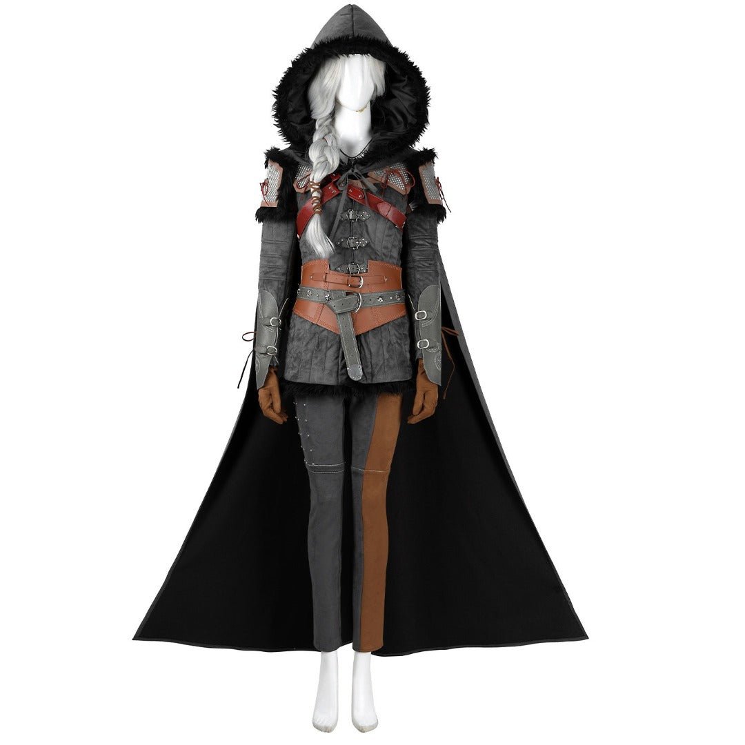 The Witcher IV Ciri Cosplay Costume Full Set With Cloak For Women - Coscosmos
