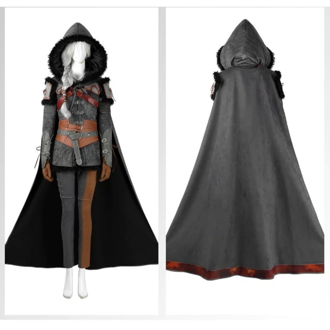 The Witcher IV Ciri Cosplay Costume Full Set With Cloak For Women - Coscosmos