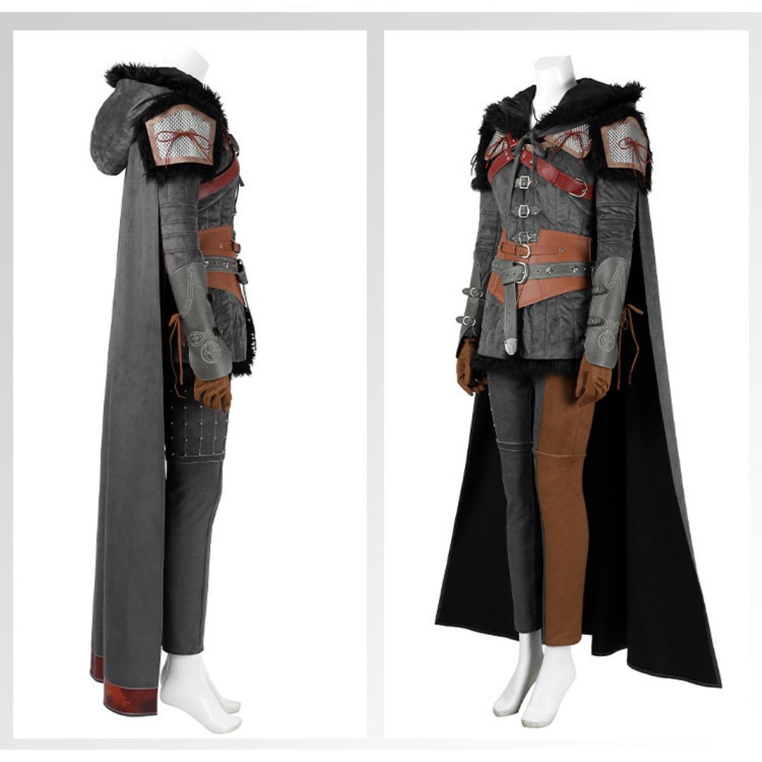 The Witcher IV Ciri Cosplay Costume Full Set With Cloak For Women - Coscosmos