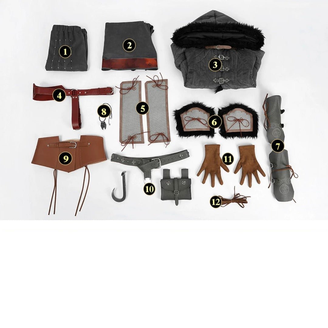 The Witcher IV Ciri Cosplay Costume Full Set With Cloak For Women - Coscosmos