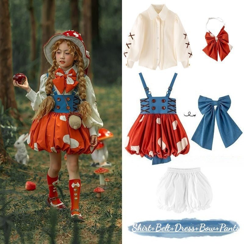 The Wizard of Oz Girls' Autumn Little Red Riding Hood Lolita Dress for Halloween & Cosplay - Coscosmos