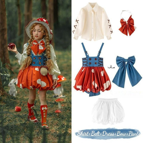 The Wizard of Oz Girls' Autumn Little Red Riding Hood Lolita Dress for Halloween & Cosplay - Coscosmos