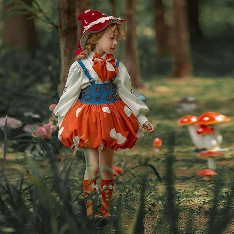 The Wizard of Oz Girls' Autumn Little Red Riding Hood Lolita Dress for Halloween & Cosplay - Coscosmos