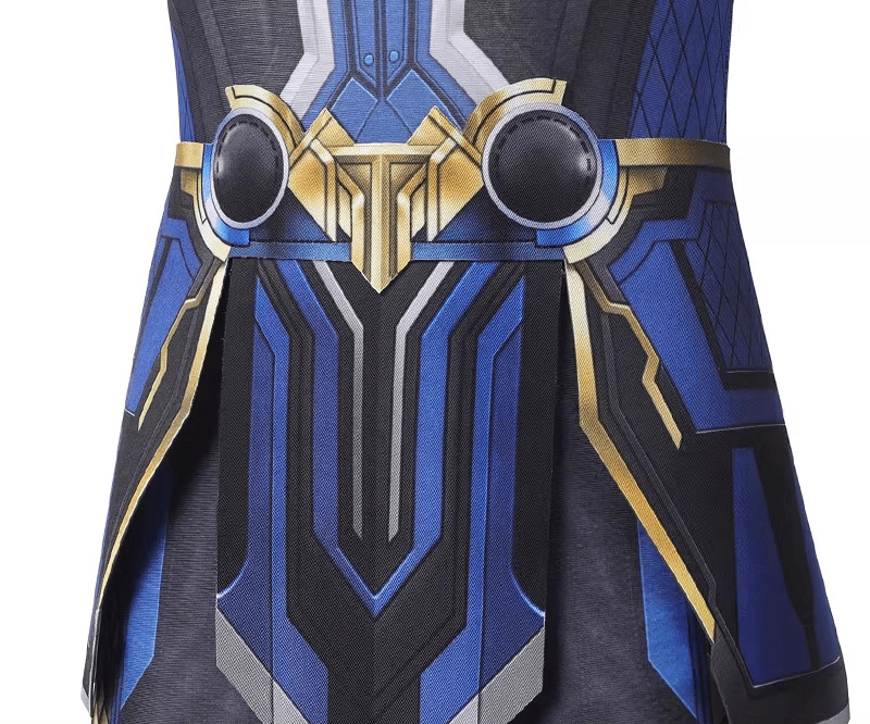 Thor: Love and Thunder Child Cosplay Costume – Authentic Kids’ Bodysuit with Cape & Accessories, Complete Movie - Inspired Outfit for Young Superheroes - Coscosmos