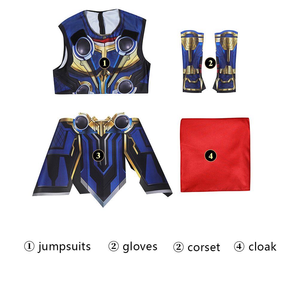 Thor: Love and Thunder Thor Cosplay Costume – Authentic Sleeveless Outfit for Fans, Complete Set for Cosplay Events and Conventions - Coscosmos