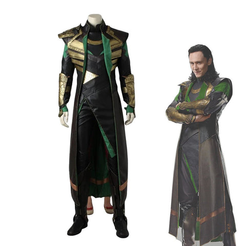 Thor: The Dark World & The Avengers Loki Cosplay Costume Complete Set - Coscosmos