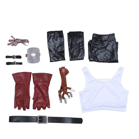 Tifa Lockhart Final Fantasy VII Remake Cosplay Costume Set - Classic Outfit Mini Dress Top & Skirt Full Set - Coscosmos