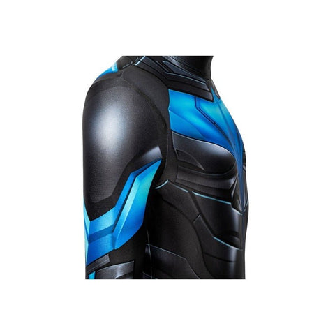 Titans Nightwing Kids Jumpsuit with Eyemask Cosplay Costume – Halloween & Party Outfit - Coscosmos