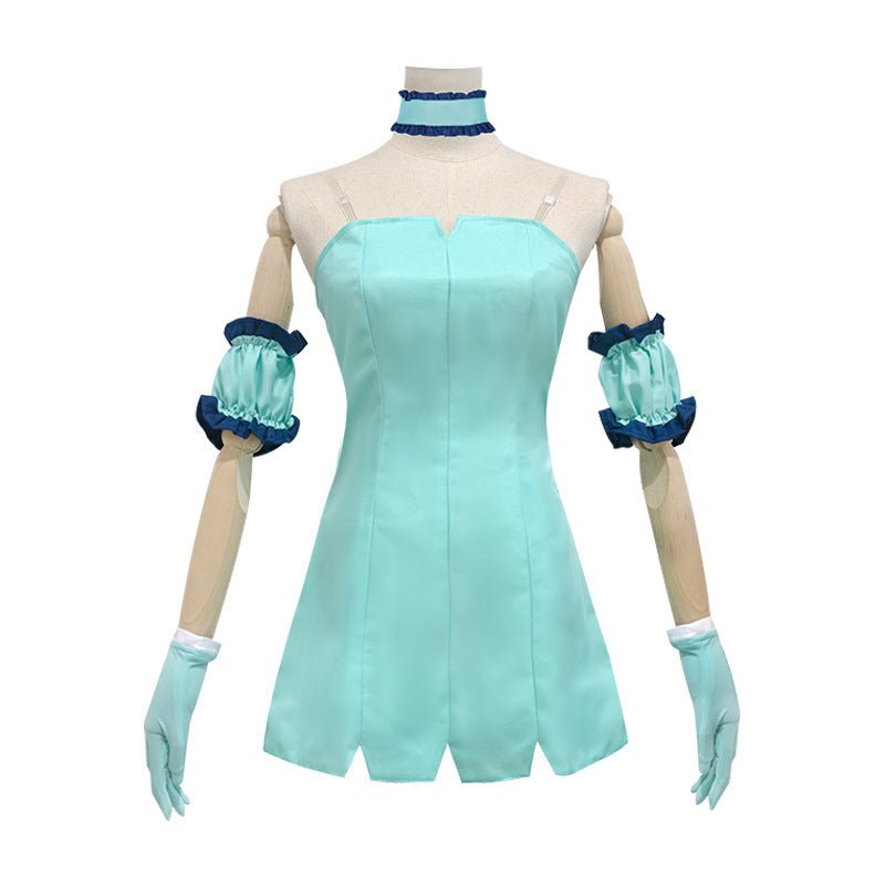 Tokyo Mew Mew Blue Azure Mint Cosplay Costume – Anime Maid Outfit for Women, Role - Play Dress Set for Conventions & Themed Events - Coscosmos