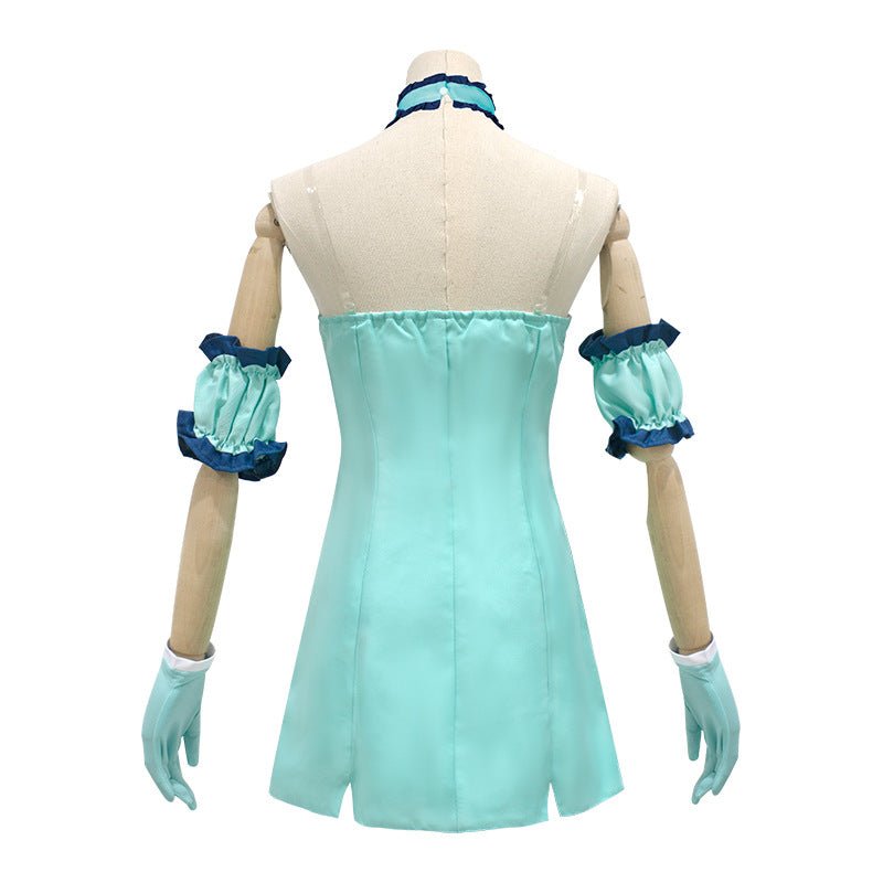 Tokyo Mew Mew Blue Azure Mint Cosplay Costume – Anime Maid Outfit for Women, Role - Play Dress Set for Conventions & Themed Events - Coscosmos