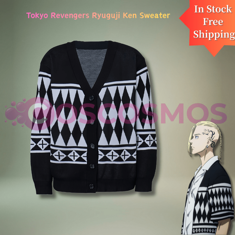 Tokyo Revengers Ryuguji Ken Knitted Sweater - Anime - Inspired Character Apparel - Coscosmos