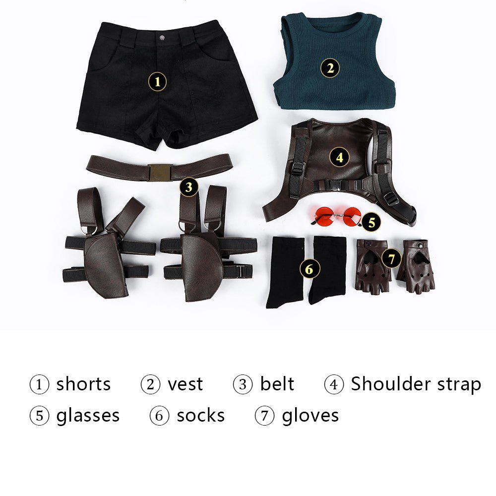 Tomb Raider Live Action Series Lara Croft Full Set Cosplay Costume, Adventure Explorer Outfit for Women - Coscosmos