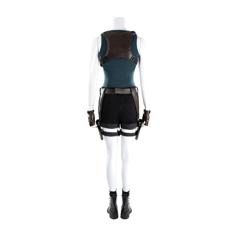 Tomb Raider Live Action Series Lara Croft Full Set Cosplay Costume, Adventure Explorer Outfit for Women - Coscosmos
