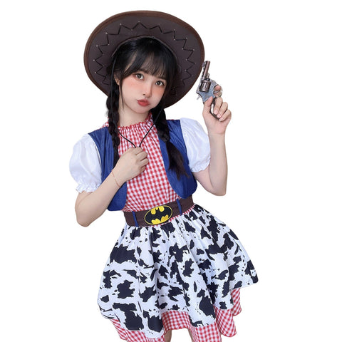 Toy Story Woody's Girlfriend Western Cowboy Halloween Cosplay Costume for Parent - Child Performance - Coscosmos