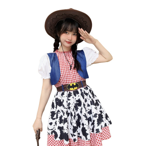 Toy Story Woody's Girlfriend Western Cowboy Halloween Cosplay Costume for Parent - Child Performance - Coscosmos