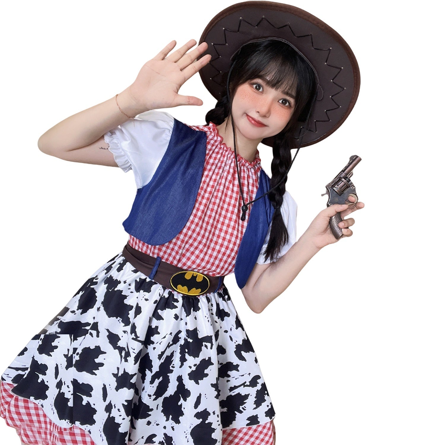 Toy Story Woody's Girlfriend Western Cowboy Halloween Cosplay Costume for Parent - Child Performance - Coscosmos