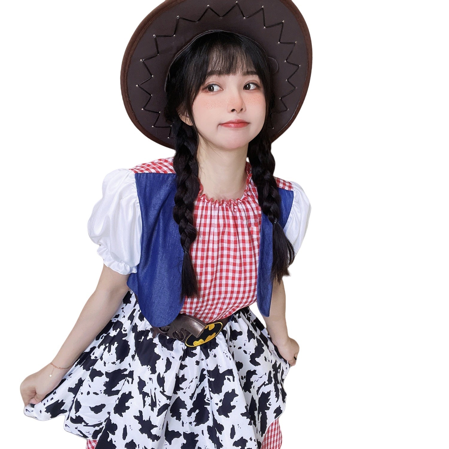 Toy Story Woody's Girlfriend Western Cowboy Halloween Cosplay Costume for Parent - Child Performance - Coscosmos