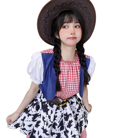 Toy Story Woody's Girlfriend Western Cowboy Halloween Cosplay Costume for Parent - Child Performance - Coscosmos