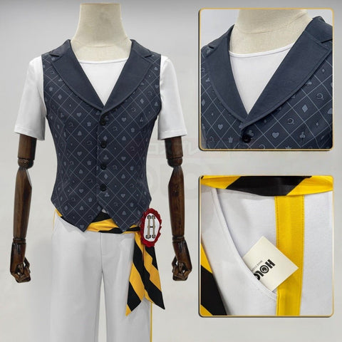 Trey Clover Heartslabyul Dorm Uniform Cosplay Gray Vest from Twisted Wonderland - Coscosmos