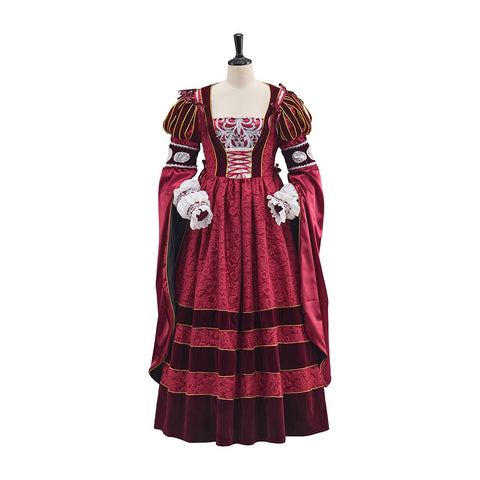 Tudor Dynasty Rose Pink Dress Cosplay Costume - Coscosmos
