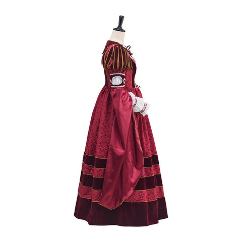 Tudor Dynasty Rose Pink Dress Cosplay Costume - Coscosmos