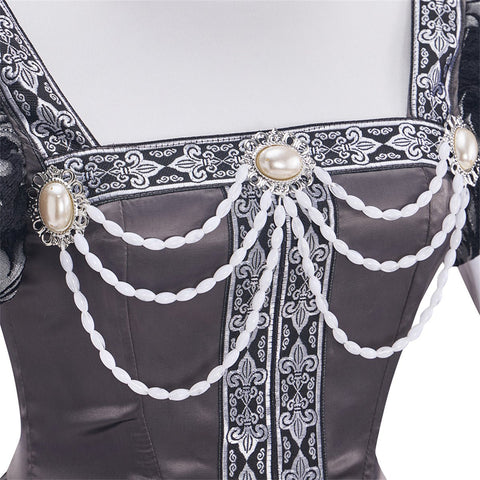 Tudor Gray Dress Cosplay Costume – Elegant Anime Outfit for Roleplay - Coscosmos
