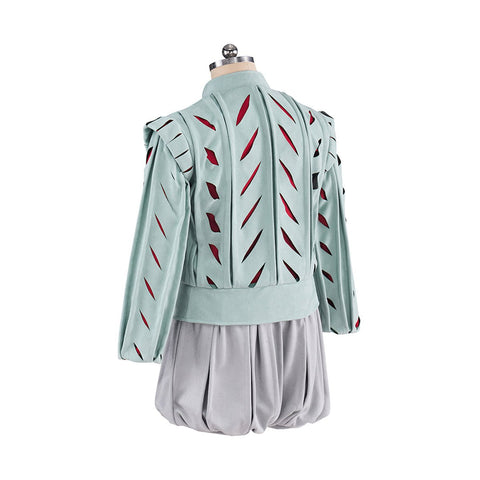 Tudor Male Green Red Top Grey Pants Cosplay Costume - Coscosmos